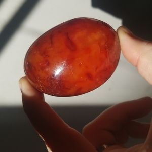 Stunning Large Carnelian Palm Crystal/Stone
